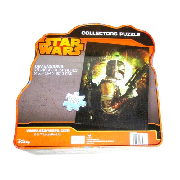 Disney Star Wars Collectors Puzzle Boba Fett 1000 Pieces 18x24 Inches - Picture 2 of 2